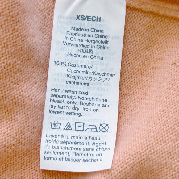 J.Crew Cashmere Crew Neck Sweater Small Peach NEW NWT - Picture 8 of 9